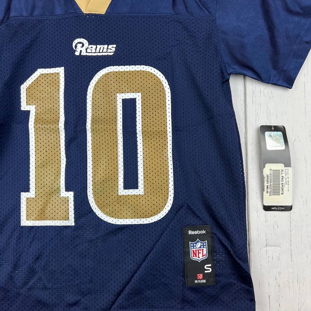 Vintage St. Loius Rams Marc Bulger #10‎ Small Reebok Jersey Shirt Youth New - Picture 5 of 10